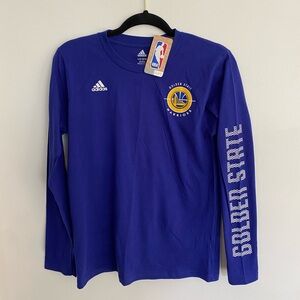 Adidas Youth Golden State Warriors Long Sleeve, Size L (14-16)